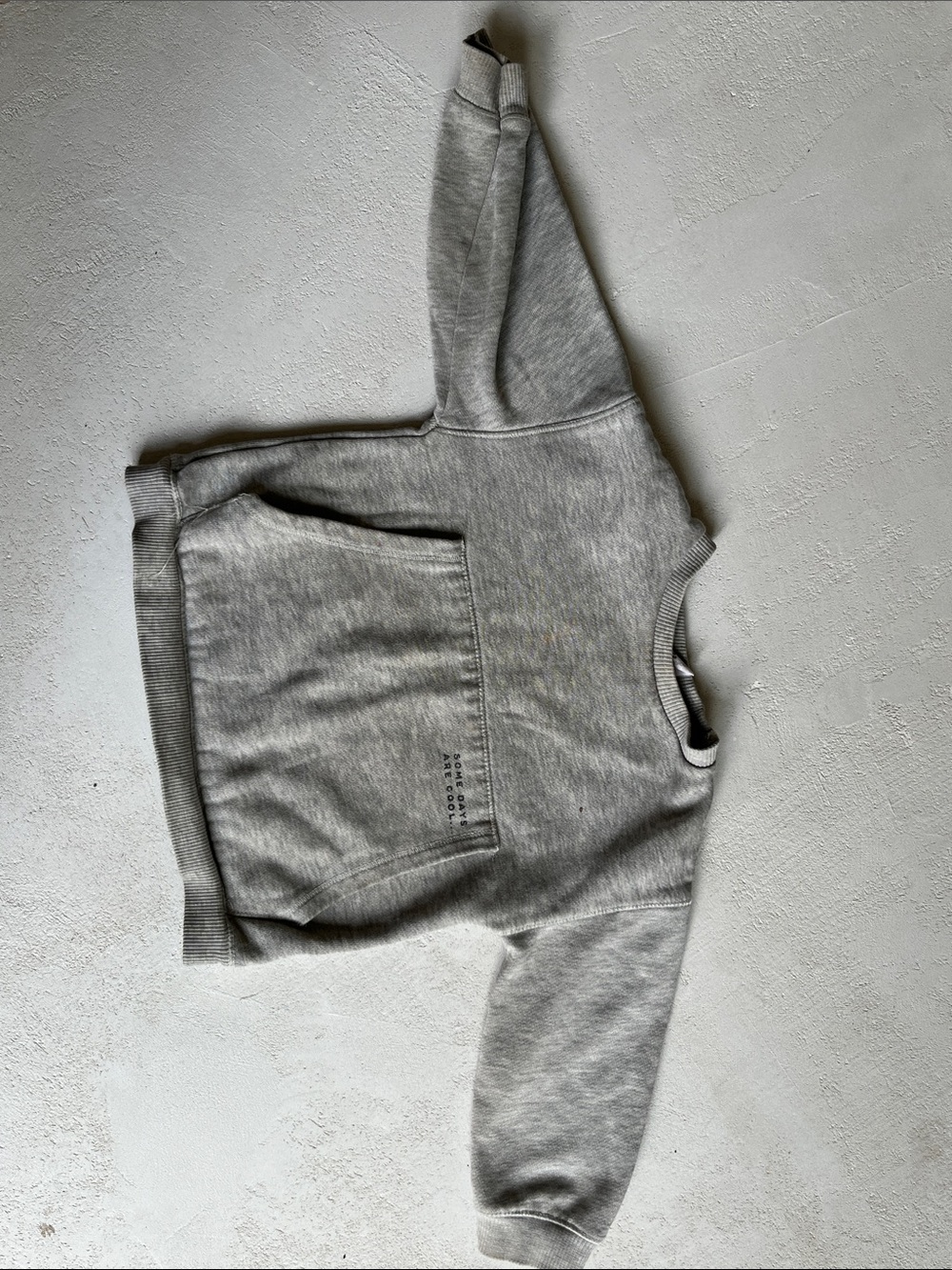 Zara Light Gray Crewneck Sweatshirt with Warning Tag. has a couple stains.